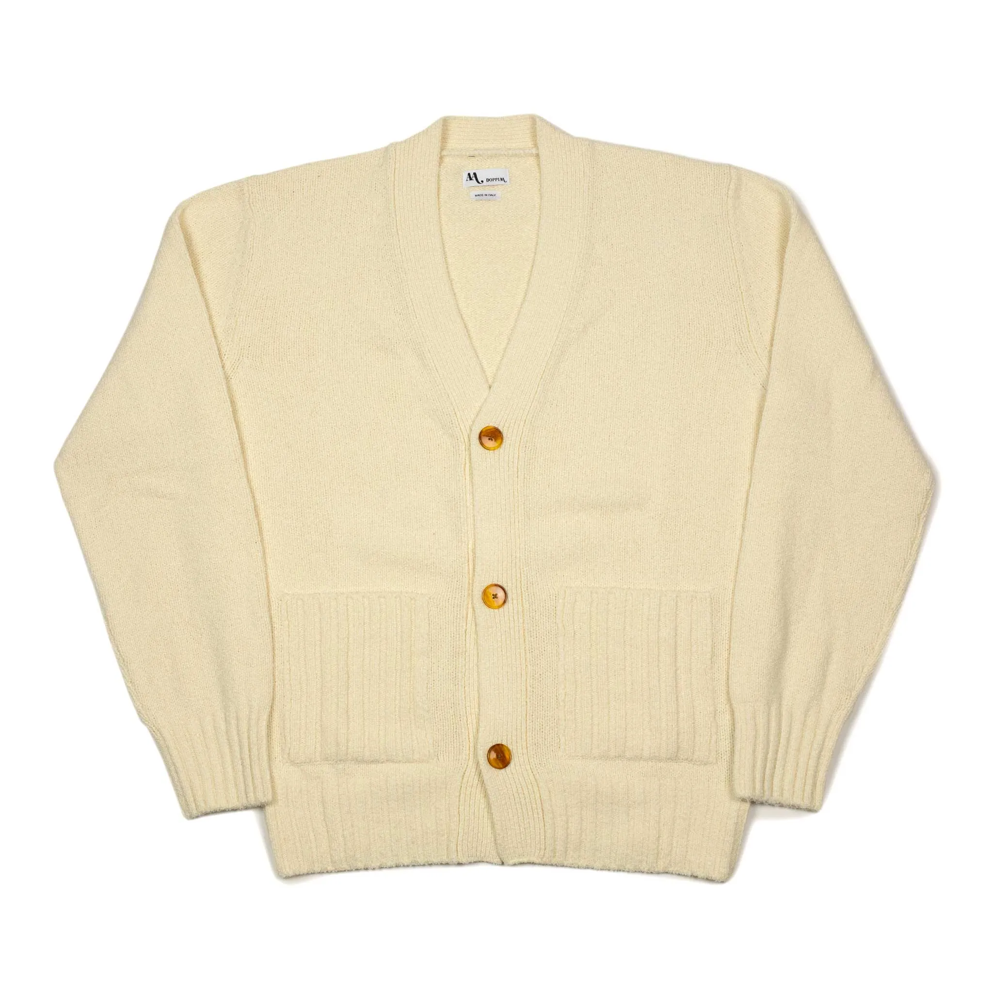 Aaliano cardigan in ecru crepe cotton mix