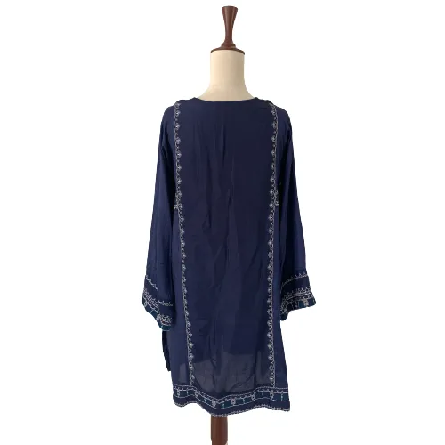 Anum Jung Navy Blue Silk Outfit | Like New |