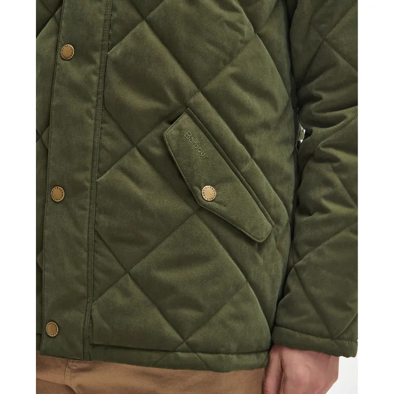 Barbour Elter Quilted Mens Jacket - Olive