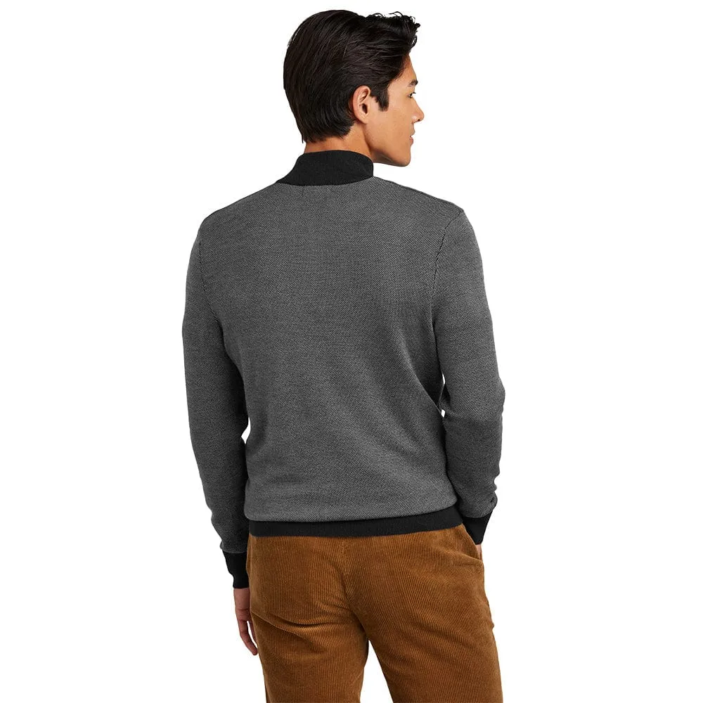 Brooks Brothers - Men's Washable Merino Birdseye 1/4-Zip Sweater