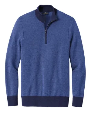 Brooks Brothers - Men's Washable Merino Birdseye 1/4-Zip Sweater