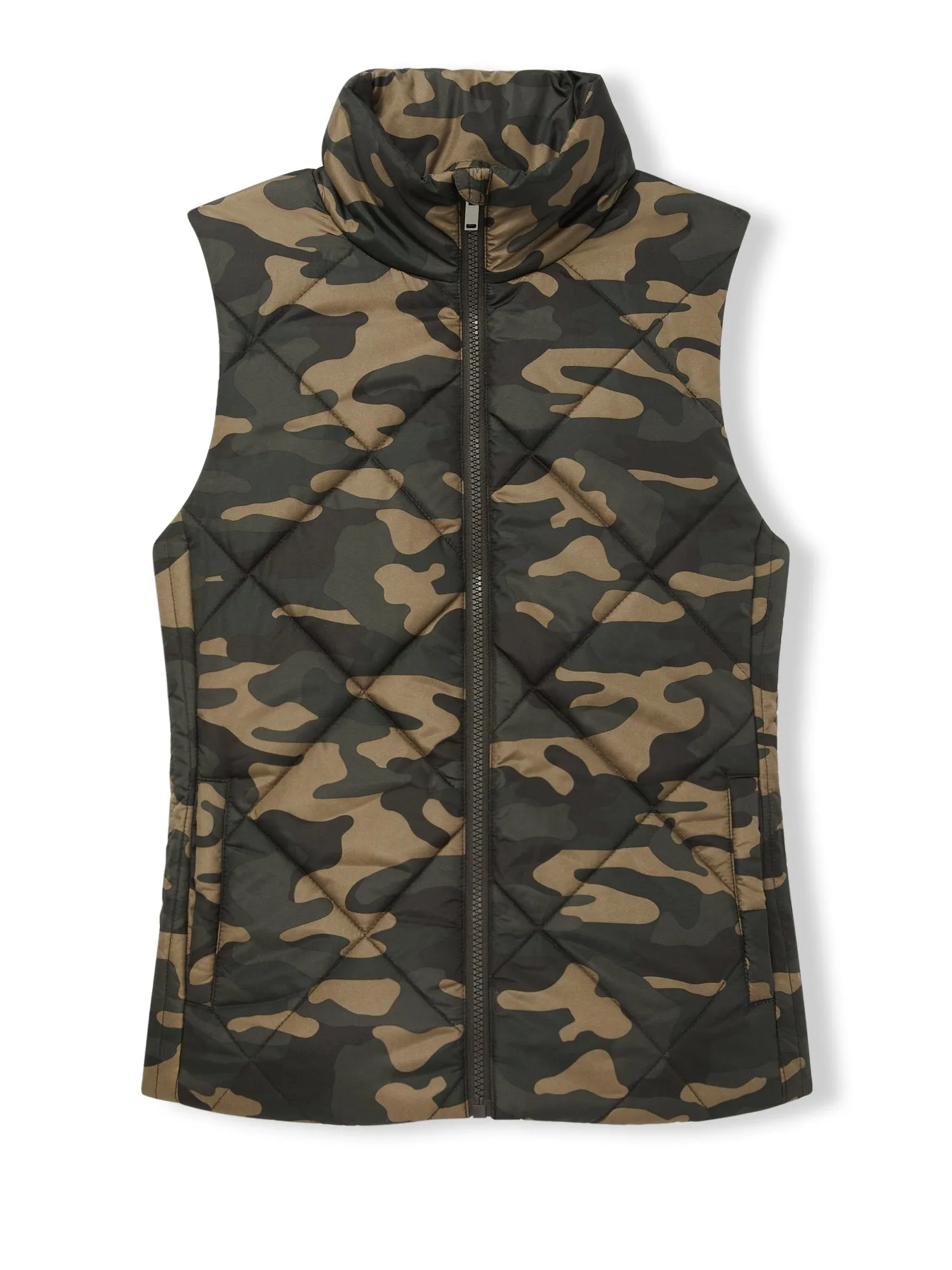 Camo-Print Puffer Vest