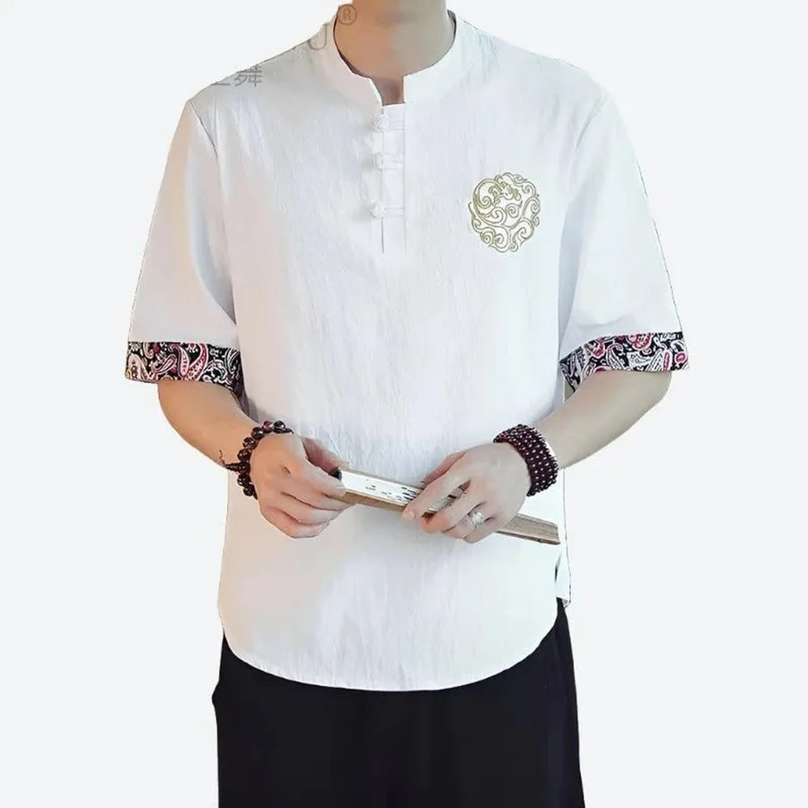 Comfortable Short-Sleeve Embroidered T-Shirts