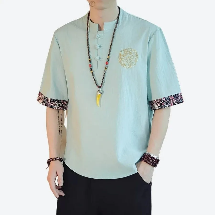 Comfortable Short-Sleeve Embroidered T-Shirts