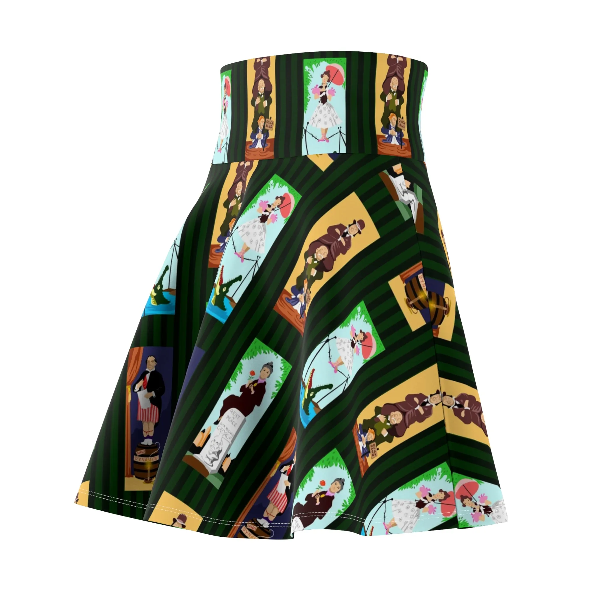 Disney Haunted Mansion Haunted Paintings Women's Skater Skirt