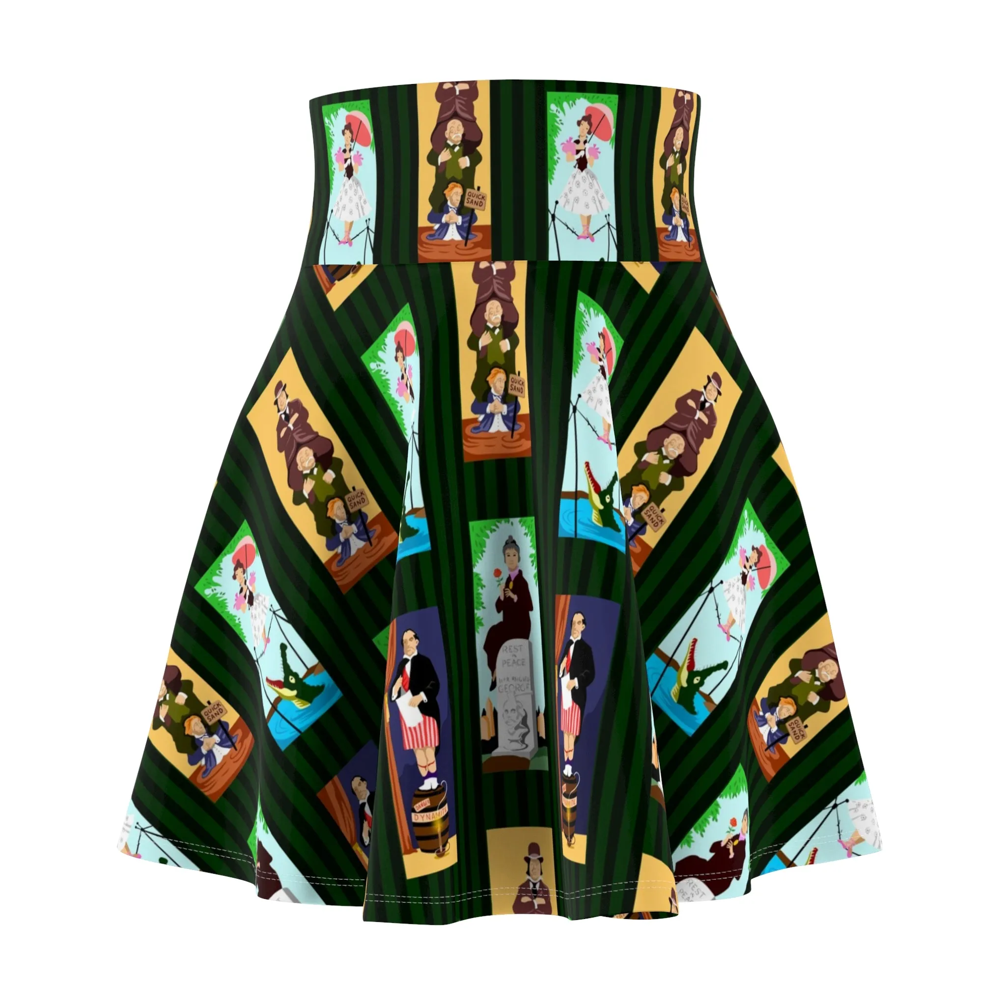 Disney Haunted Mansion Haunted Paintings Women's Skater Skirt