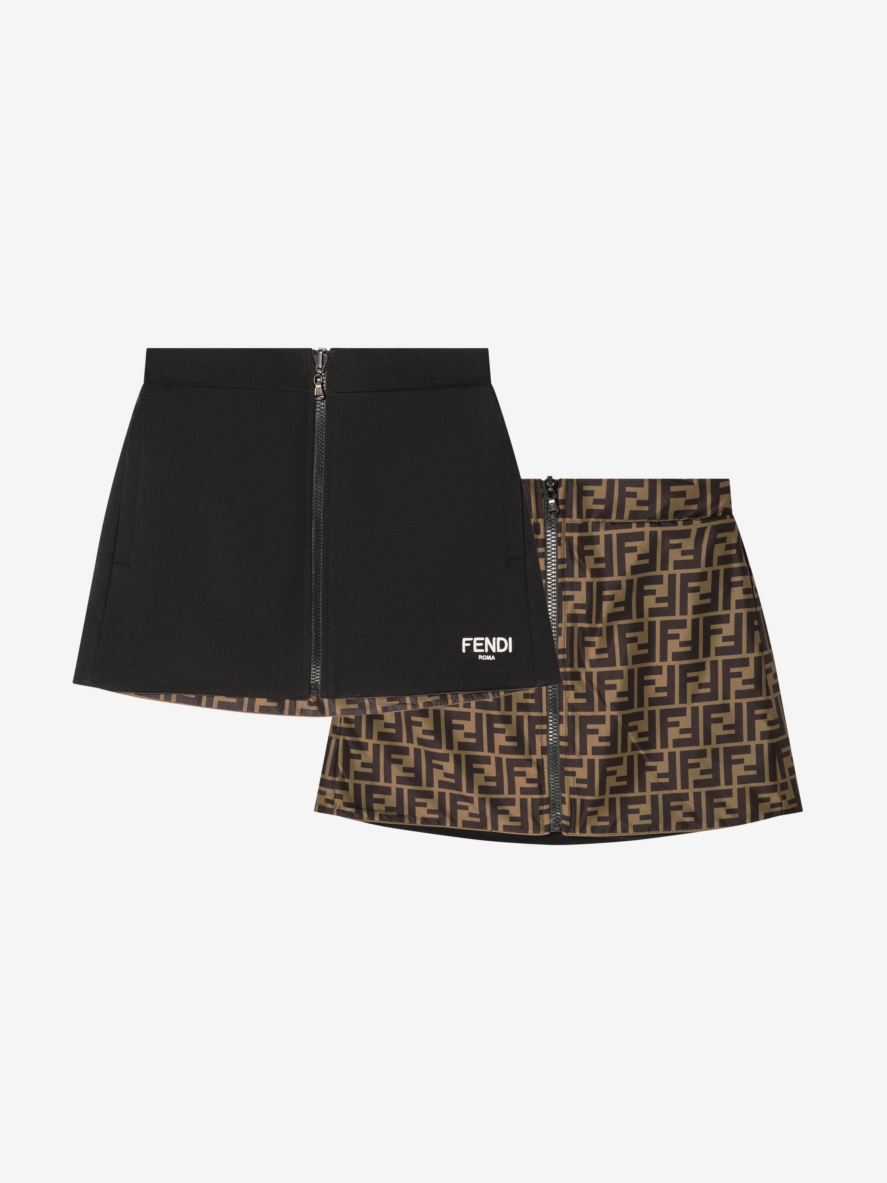 Fendi Girls Reversible Logo Skirt