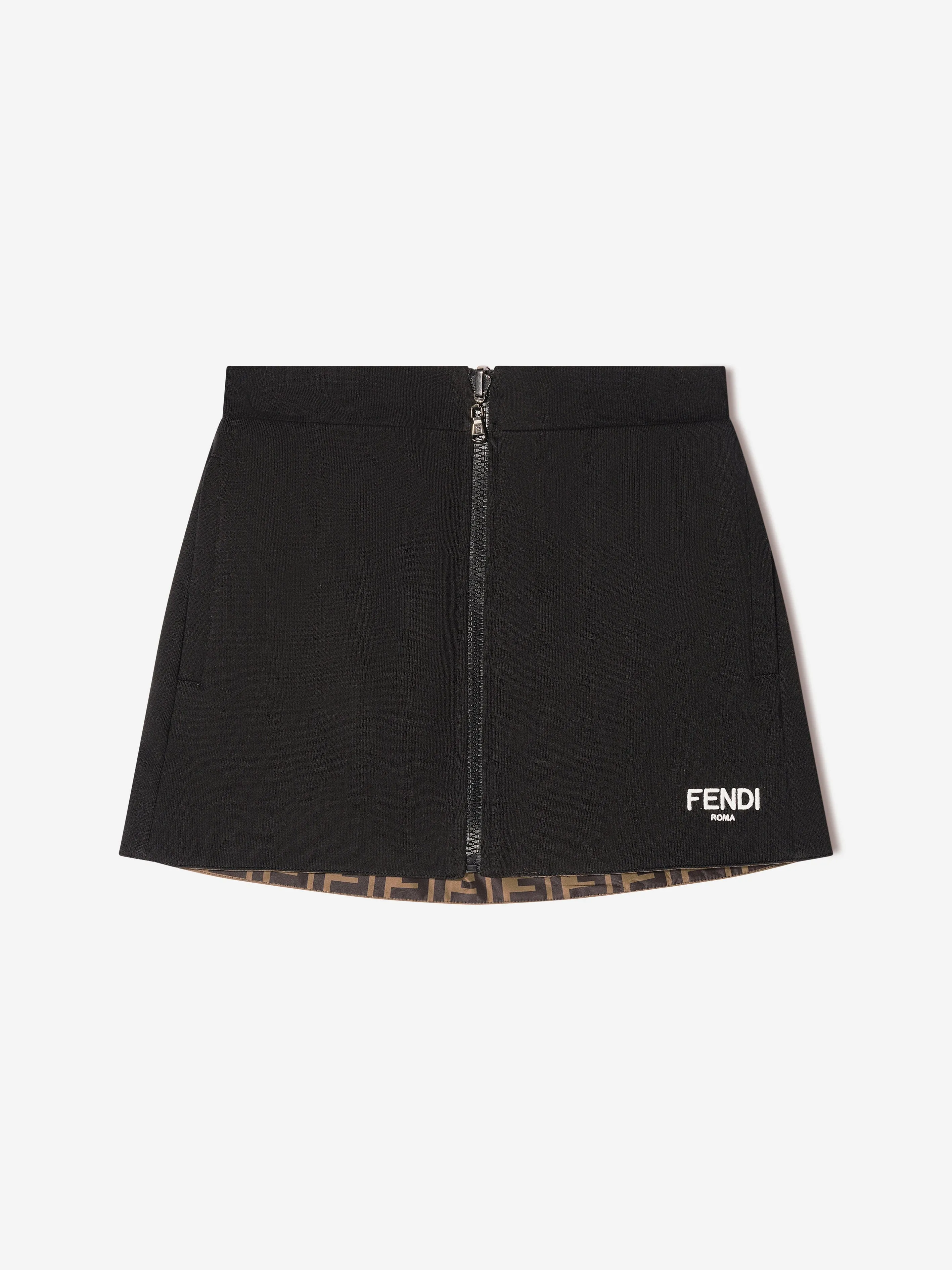 Fendi Girls Reversible Logo Skirt