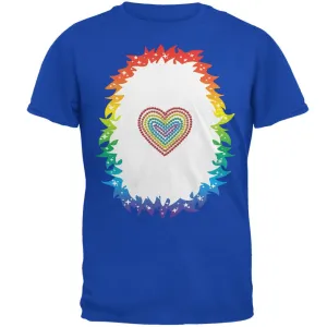 Halloween Rainbow Heart Unicorn Costume Pony Mens Soft T Shirt