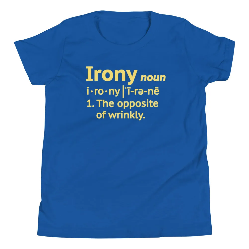 Irony Definition Kid's Youth Tee