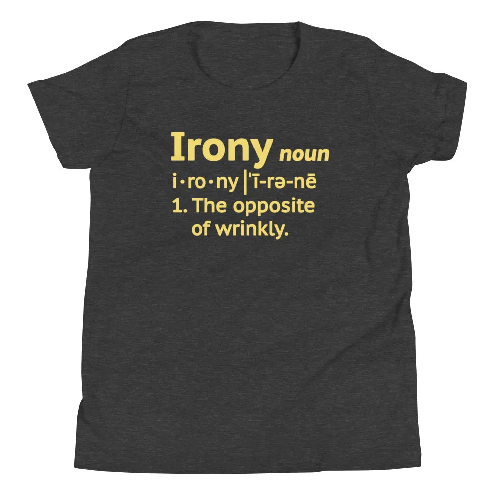 Irony Definition Kid's Youth Tee