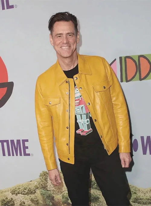 JIM CARREY KIDDING CASUAL LEATHER JACKET