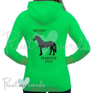 Money In, Manure Out Funny Equestrian Hoodie