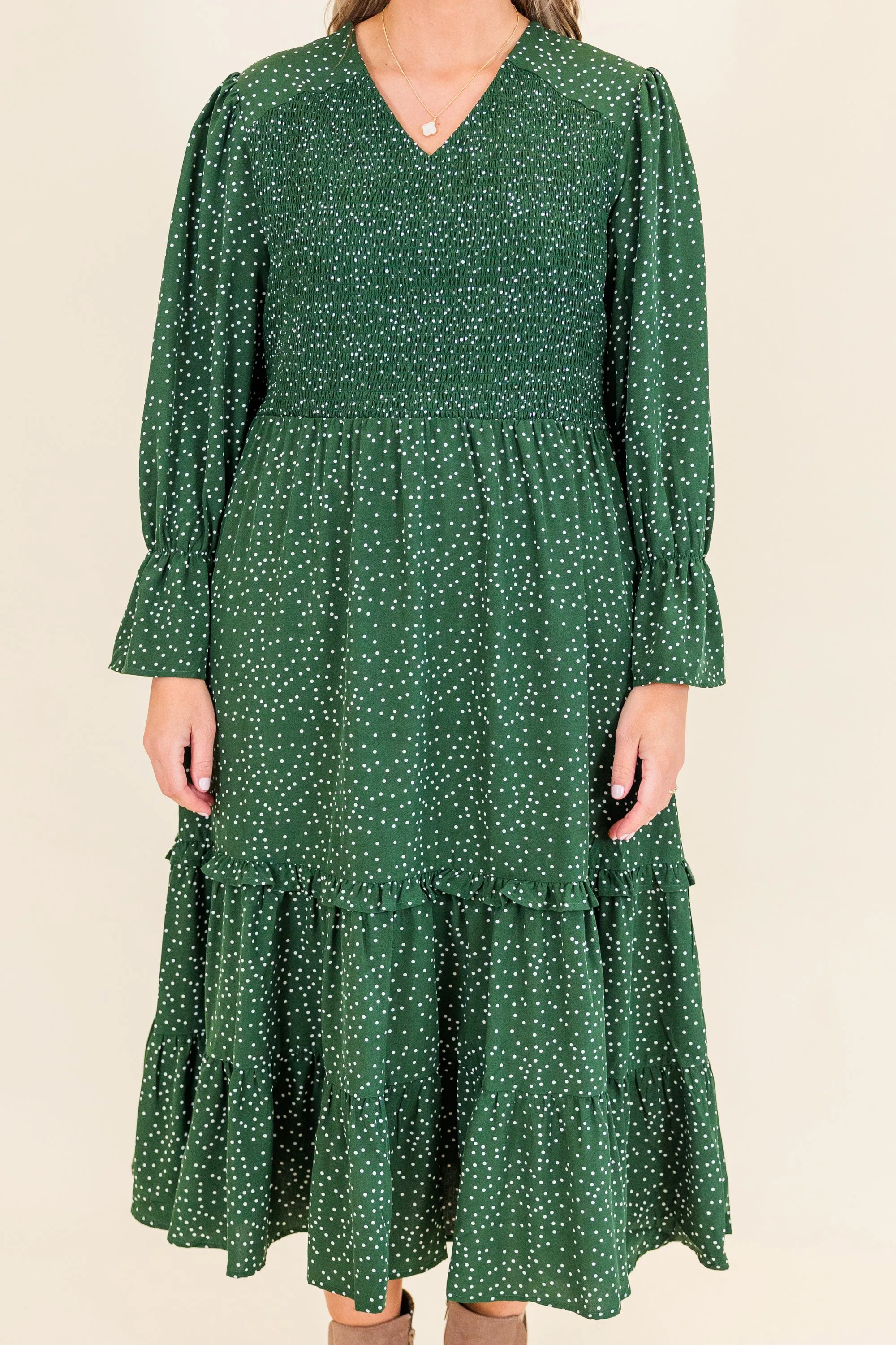 Montana Mornings Dress, Hunter Green