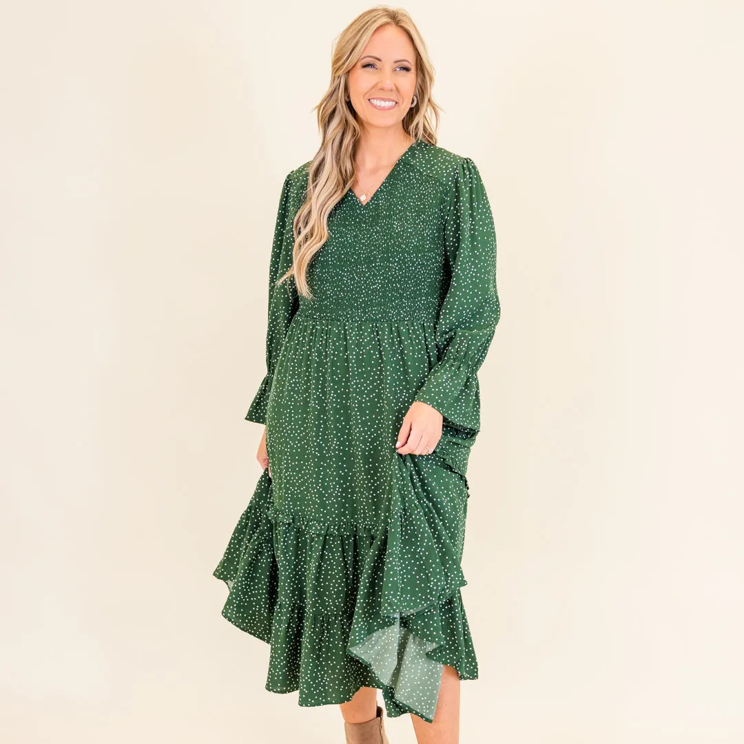 Montana Mornings Dress, Hunter Green