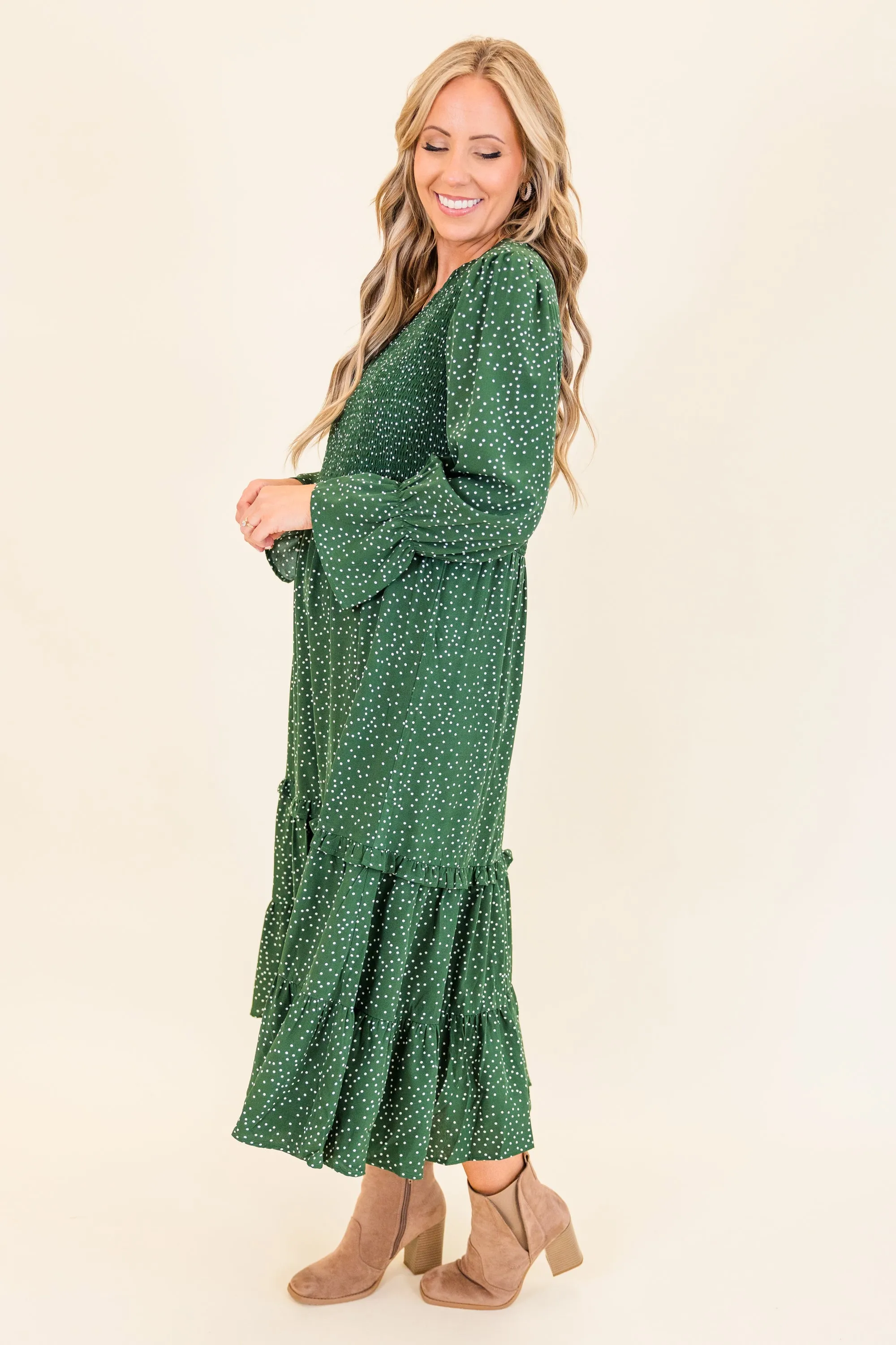 Montana Mornings Dress, Hunter Green