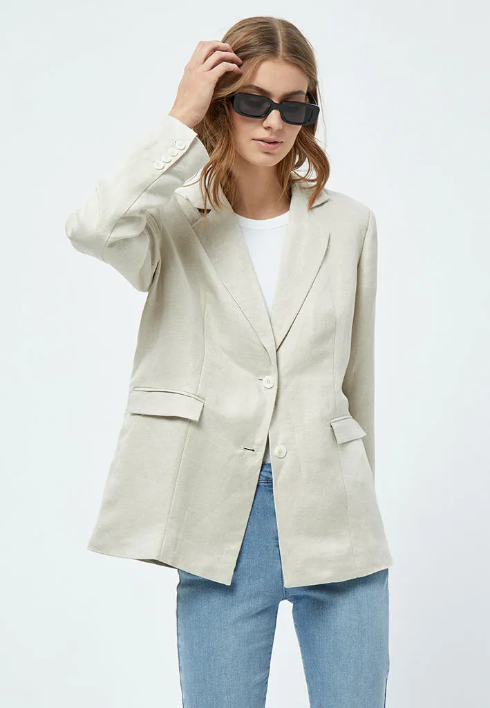 MSAuguste Linen Blazer - Nomad Sand Melange