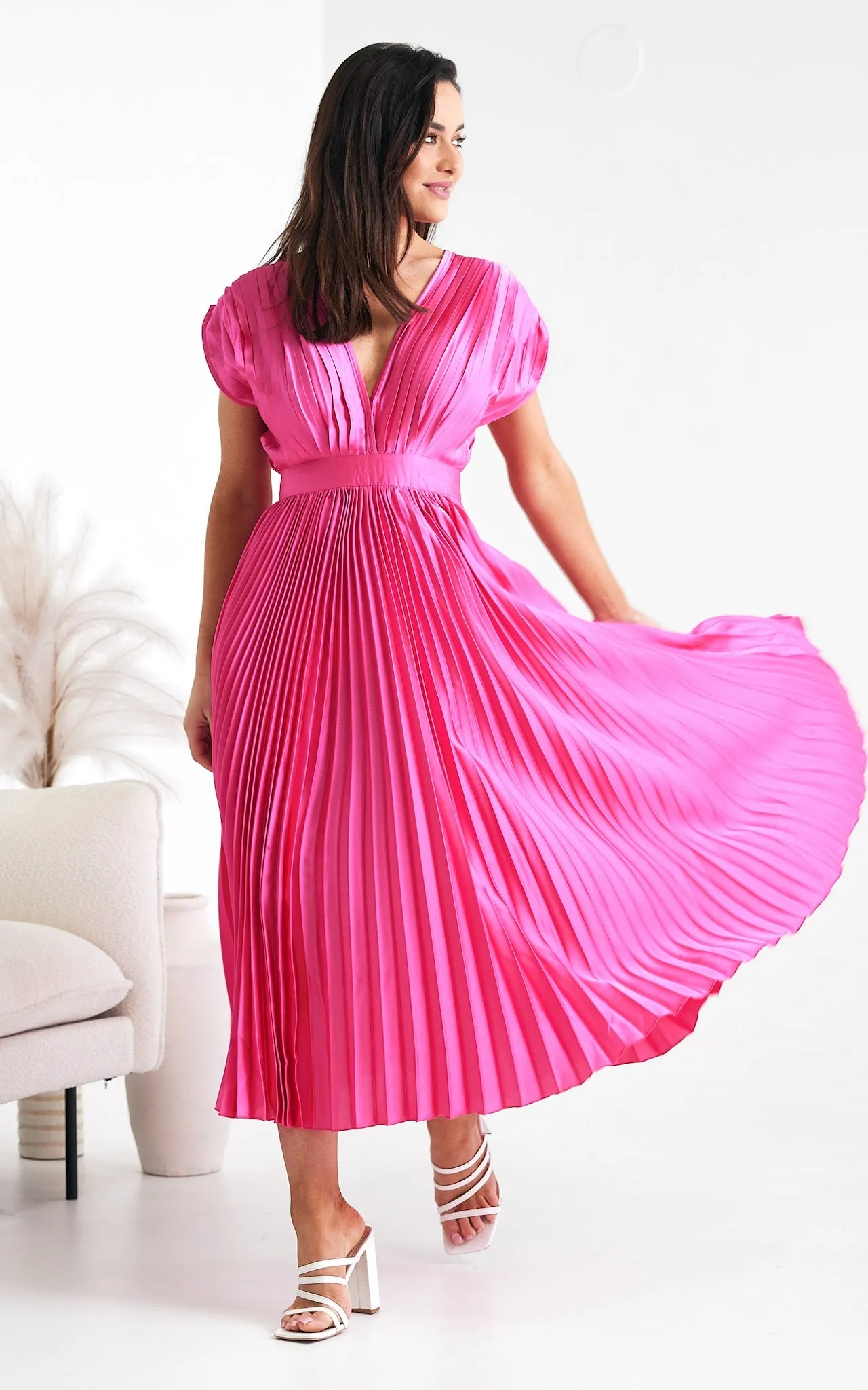 Naomi Maxi Dress - Hot Pink