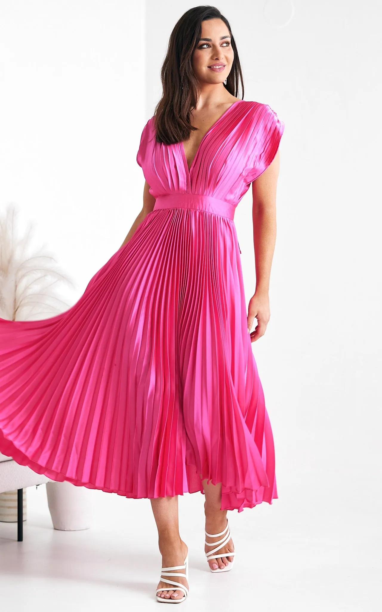 Naomi Maxi Dress - Hot Pink