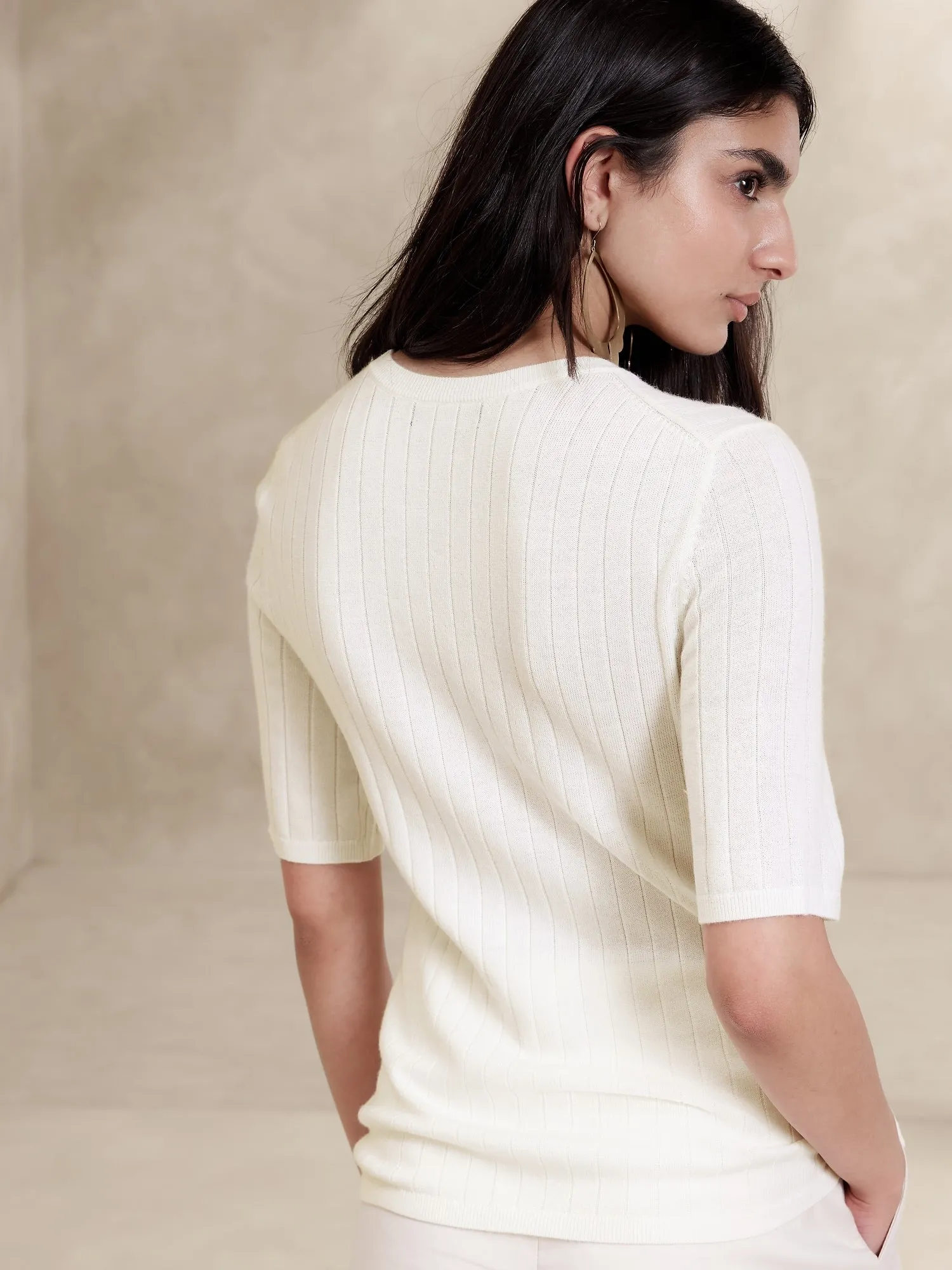 Nezha Merino Ribbed Sweater