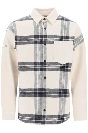 Palm Angels Plaid Overshirt With Embroidered Logo