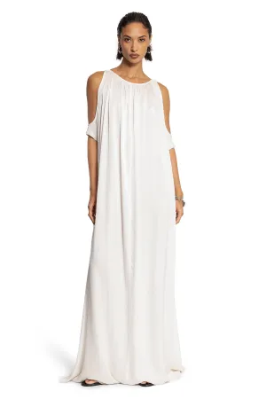 Pleated Maxi Dress with Deep Back