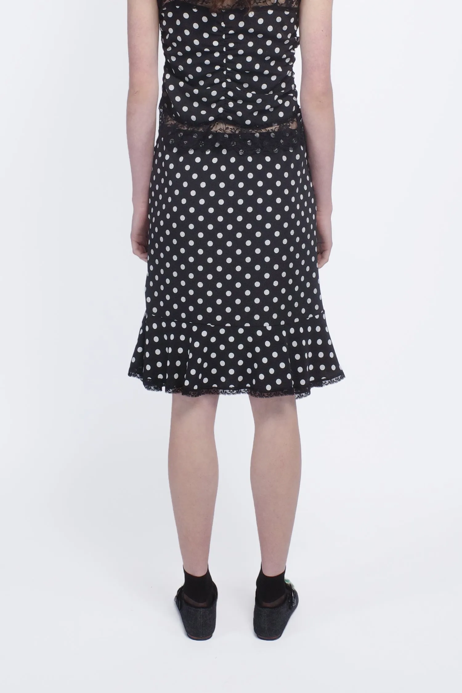 Polka Dot Ruched Skirt