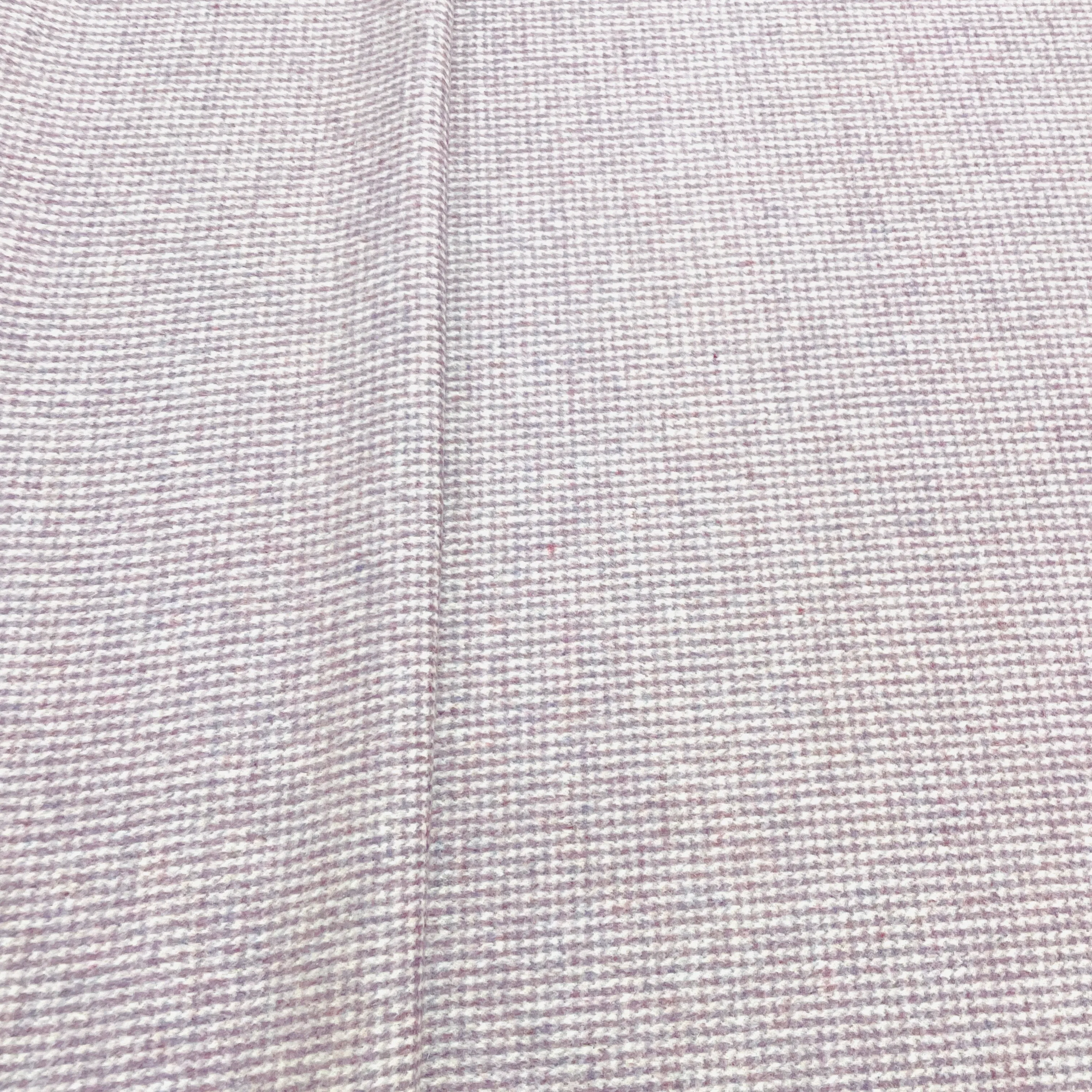 Purple Check Print Wollen Semi Lycra Fabric 28