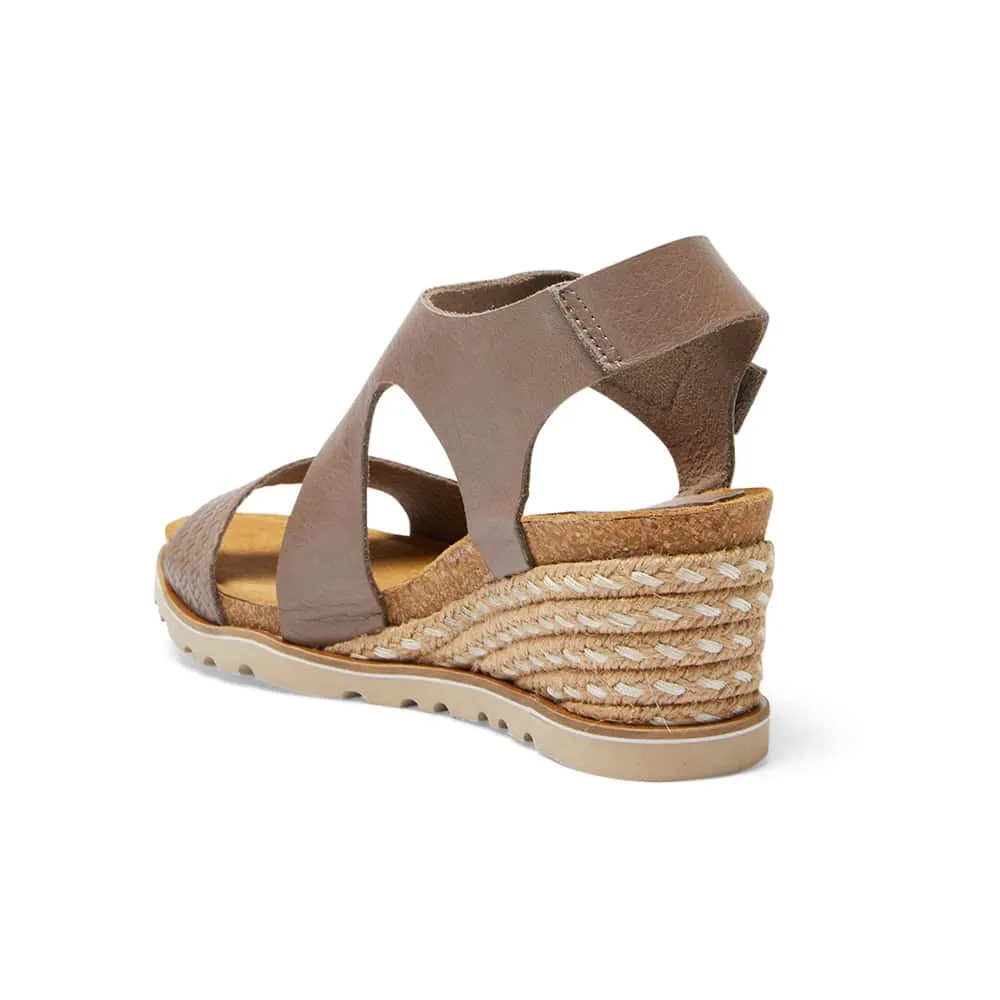 Theo Espadrille in Taupe Leather