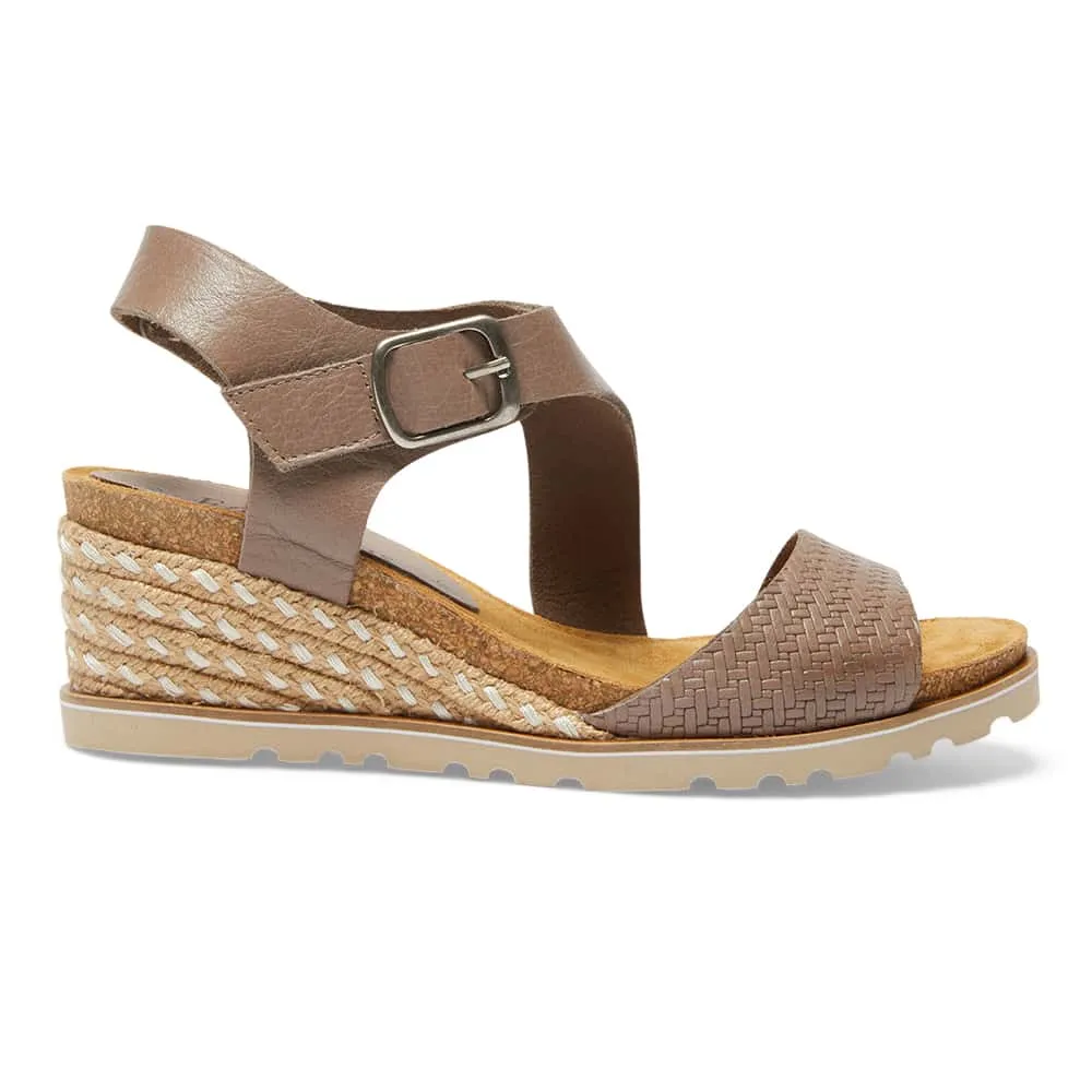 Theo Espadrille in Taupe Leather