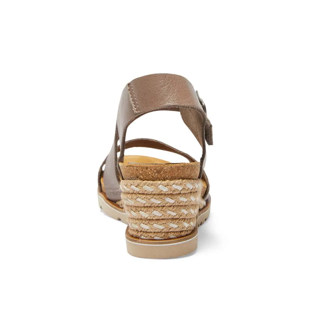 Theo Espadrille in Taupe Leather