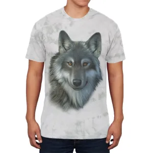 Timber Wolf Face Mens Soft T Shirt