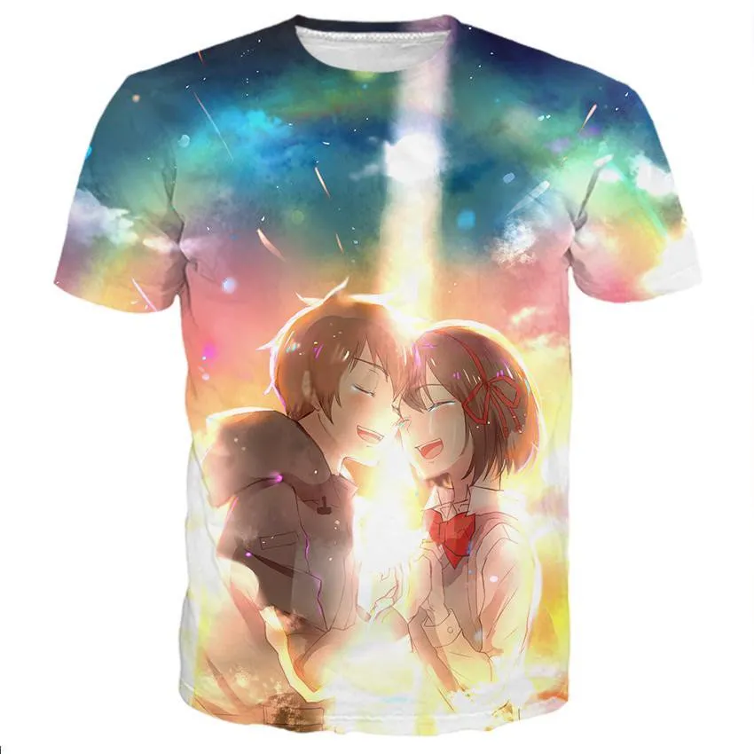 Your Name Taki And Mitsuha Kiss - 3D Hoodie, T shirt, Sweatshirt, Tank Top